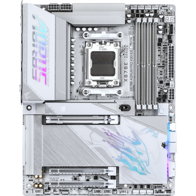 Материнская плата Gigabyte X870E AORUS PRO X3D ICE Материнская плата Gigabyte X870E AORUS PRO X3D ICE