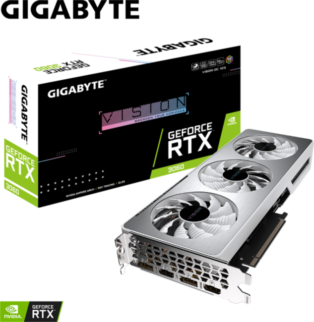 Видеокарта Gigabyte GeForce RTX 3060 VISION OC 12G (rev. 2.0) Видеокарта Gigabyte GeForce RTX 3060 VISION OC 12G (rev. 2.0)