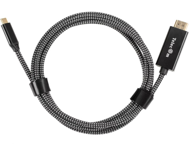 Кабель-адаптер USB Type-Cm --> HDMI(m) 4K@120Hz 8K@30Hz, 1.8m Telecom <TCC015M-1.8M> VCOM TCC015M-1.8M