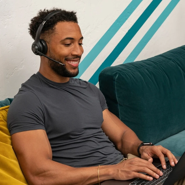 Гарнитура беспроводная Jlab GO Work IEUHBGOWORKRBLK4