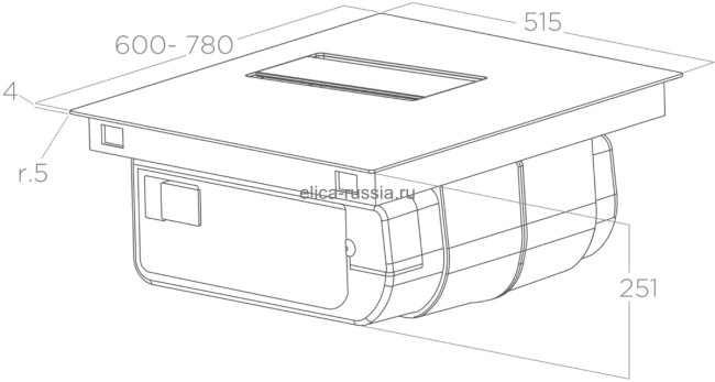 Варочная панель с вытяжкой ELICA Elica NIKOLATESLA ALPHA B BL/A/60-PRF0196211