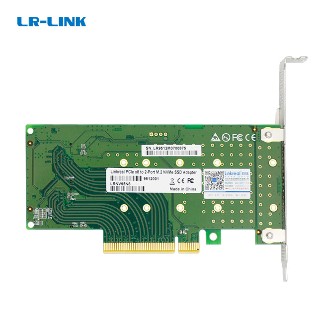 Адаптер для SSD LR-Link PCIe x8 to 2-Port M.2 NVMe Adapter