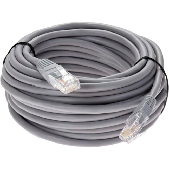 Патчкорд литой "Telecom" UTP кат.5е 10,0м серый VCOM NA102--10M