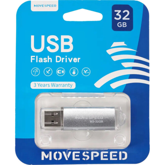 USB2.0 32GB Move Speed M3 серебро Move Speed M3-32G