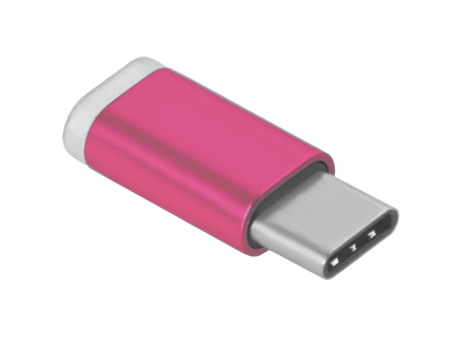 Greenconnect Переходник USB Type C на micro USB 2.0, M/F, Greenconnect, розовый, GCR-UC3U2MF-R Greenconnect USB Type C на micro USB 2.0, M/F розовый