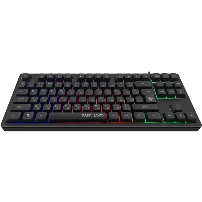 Defender Проводная игровая клавиатура Dark Lord GK-580 RU, черный,радужная,87кнопок Defender 45580