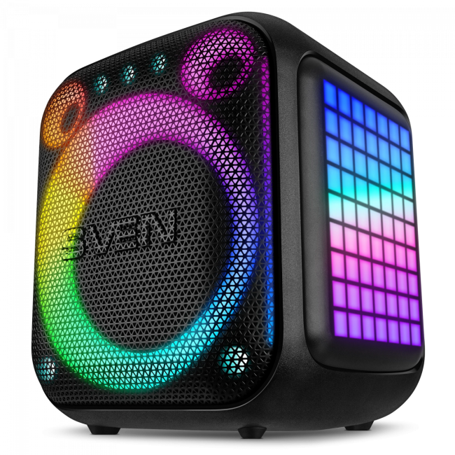 SVEN PS-880, черный, акустическая система 1.0, мощность 110 Вт (RMS), Bluetooth, FM, USB, microSD, LED-дисплей, встроенный аккумулятор Sven SV-022853 SVEN PS-880, черный, акустическая система 1.0, мощность 110 Вт (RMS), Bluetooth, FM, USB, microSD, LED-дисплей, встроенный аккумулятор Sven SV-022853