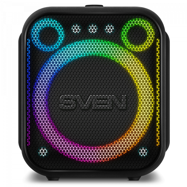 SVEN PS-880, черный, акустическая система 1.0, мощность 110 Вт (RMS), Bluetooth, FM, USB, microSD, LED-дисплей, встроенный аккумулятор Sven SV-022853 SVEN PS-880, черный, акустическая система 1.0, мощность 110 Вт (RMS), Bluetooth, FM, USB, microSD, LED-дисплей, встроенный аккумулятор Sven SV-022853