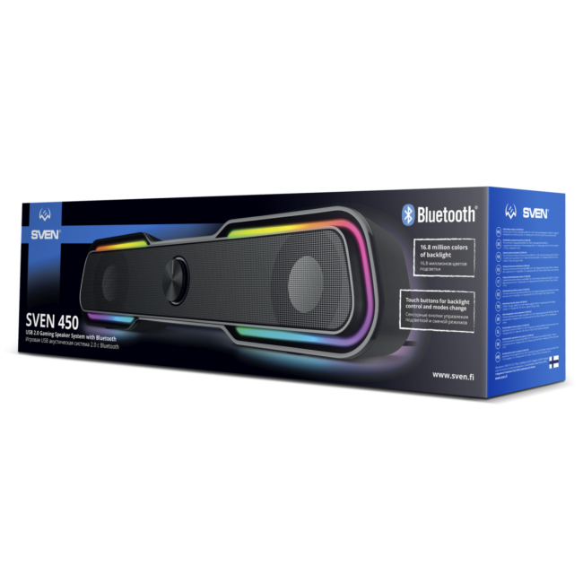 АС SVEN 450, черный (10 Вт, питание USB, Bluetooth, подсветка) Sven SV-020958 АС SVEN 450, черный (10 Вт, питание USB, Bluetooth, подсветка) Sven SV-020958