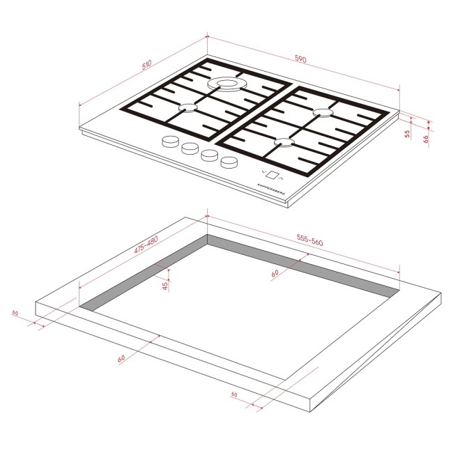 Варочная поверхность Kuppersberg Kuppersberg FG 68 B
