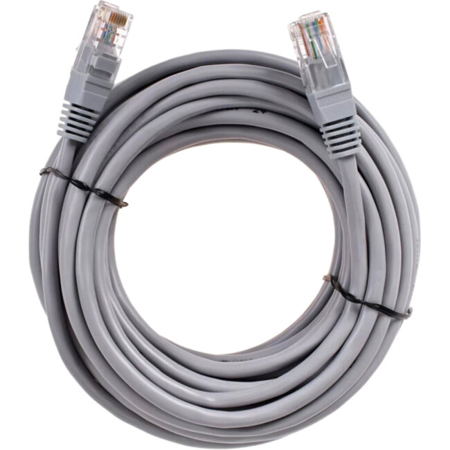 Патчкорд литой "Telecom" UTP кат.5е 15,0м серый VCOM NA102--15M Патчкорд литой "Telecom" UTP кат.5е 15,0м серый VCOM NA102--15M