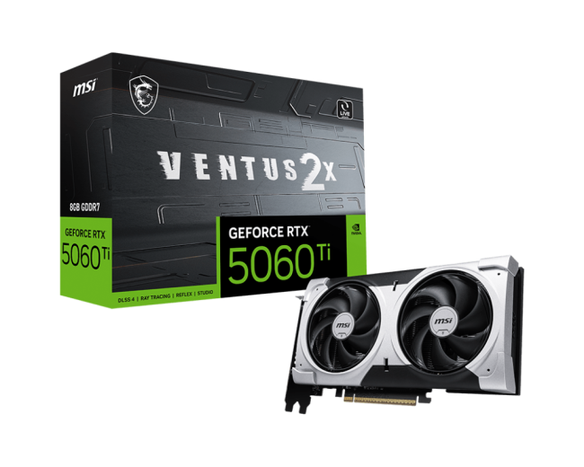 Видеокарта MSI GeForce RTX 5060 Ti 8G VENTUS 2X PLUS Видеокарта MSI GeForce RTX 5060 Ti 8G VENTUS 2X PLUS