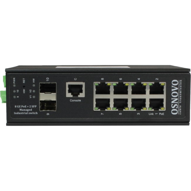 Коммутатор OSNOVO SW-80802/ILS(port 90W 300W)