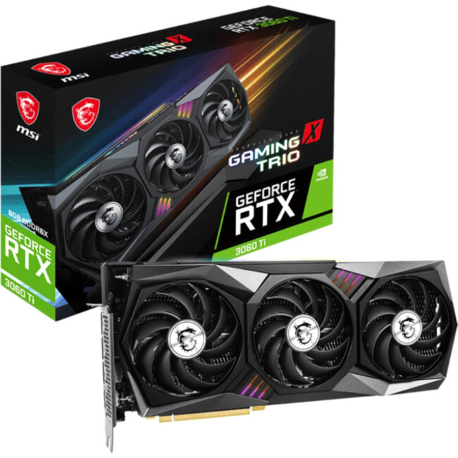 Видеокарта MSI GeForce RTX 3060 Ti GAMING X TRIO 8GD6X Видеокарта MSI GeForce RTX 3060 Ti GAMING X TRIO 8GD6X