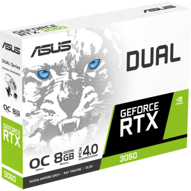 Видеокарта ASUS DUAL-RTX3060-O8G (90YV0GB7-M0NA00) Видеокарта ASUS DUAL-RTX3060-O8G (90YV0GB7-M0NA00)
