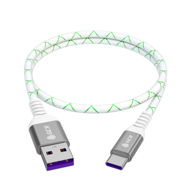 GCR Кабель 1.0m, TypeC, быстрая зарядка 18W, поддержка QC, PD, бело-зеленый, AL case серебро, 28/24 AWG, GCR-55288 Greenconnect GCR-55288 GCR Кабель 1.0m, TypeC, быстрая зарядка 18W, поддержка QC, PD, бело-зеленый, AL case серебро, 28/24 AWG, GCR-55288 Greenconnect GCR-55288