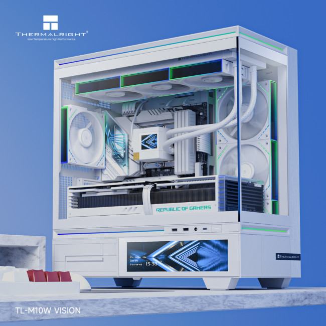 Корпус без блока питания Thermalright M10 Vision FAN4-C White Корпус без блока питания Thermalright M10 Vision FAN4-C White