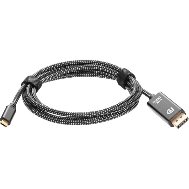 Кабель-адаптер USB Type-Cm --> DP(m) 4K@120Hz 8K@60Hz, 1.8m Telecom <TCC020M-1.8M> VCOM TCC020M-1.8M