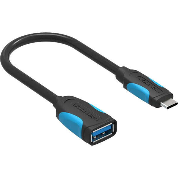 Адаптер-переходник Vention USB Type C M/ OTG USB 3.0 AF, гибкий - 0,1м. Адаптер-переходник Vention USB Type-C(m)/USB 3.0 Type-AF - 0.1 м (VAS-A51-B010)