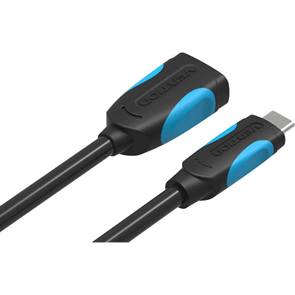 Адаптер-переходник Vention USB Type C M/ OTG USB 3.0 AF, гибкий - 0,1м. Адаптер-переходник Vention USB Type-C(m)/USB 3.0 Type-AF - 0.1 м (VAS-A51-B010)