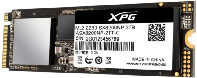 Твердотельный накопитель XPG SX8200 Pro ASX8200PNP-2TT-C Твердотельный накопитель XPG SX8200 Pro ASX8200PNP-2TT-C