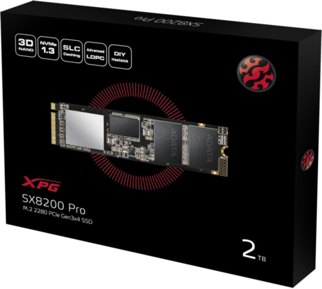 Твердотельный накопитель XPG SX8200 Pro ASX8200PNP-2TT-C Твердотельный накопитель XPG SX8200 Pro ASX8200PNP-2TT-C