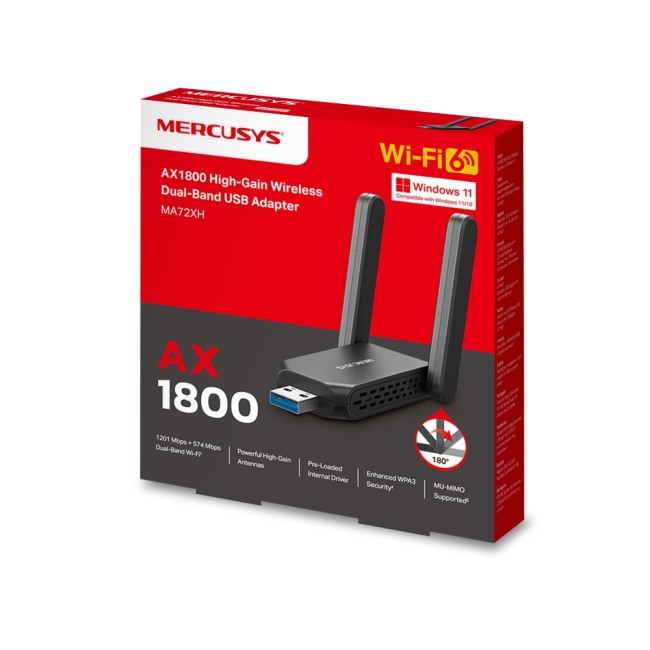 Адаптер Wi-Fi Mercusys Technologies CO MA72XH Адаптер Wi-Fi Mercusys Technologies CO MA72XH