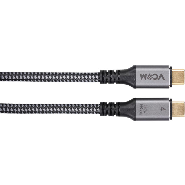 Кабель USB4 TypeC(M)--TypeC(M), 5K@60Hz, 40GBps, PD 240W, 5A, VCOM, 1.2м <CU541M-1.2M> VCOM CU541M-1.2M