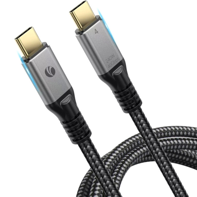 Кабель USB4 TypeC(M)--TypeC(M), 5K@60Hz, 40GBps, PD 240W, 5A, VCOM, 1.2м <CU541M-1.2M> VCOM CU541M-1.2M