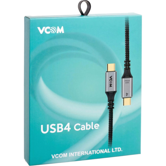 Кабель USB4 TypeC(M)--TypeC(M), 5K@60Hz, 40GBps, PD 240W, 5A, VCOM, 1.2м <CU541M-1.2M> VCOM CU541M-1.2M