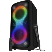 SVEN PS-1000, черный, акустическая система 2.0, мощность 2x80 Вт (RMS), Bluetooth, TWS, FM, USB, LED-дисплей, встроенный аккумулятор Sven SV-022686 SVEN PS-1000, черный, акустическая система 2.0, мощность 2x80 Вт (RMS), Bluetooth, TWS, FM, USB, LED-дисплей, встроенный аккумулятор Sven SV-022686