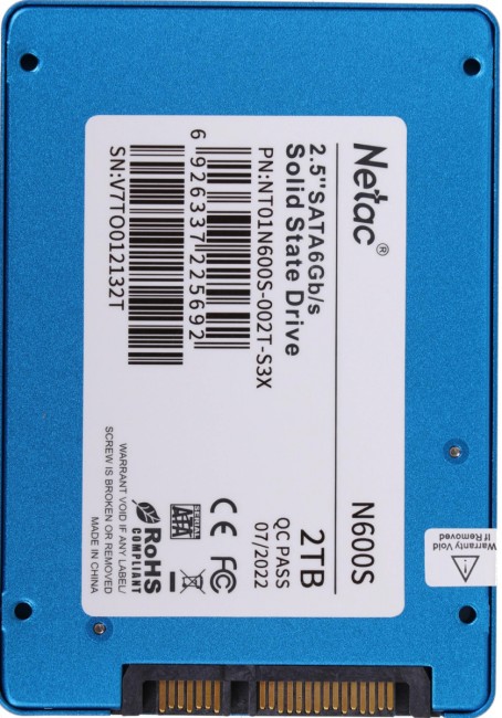 Накопитель SSD Netac NT01N600S-002T-S3X Накопитель SSD Netac NT01N600S-002T-S3X