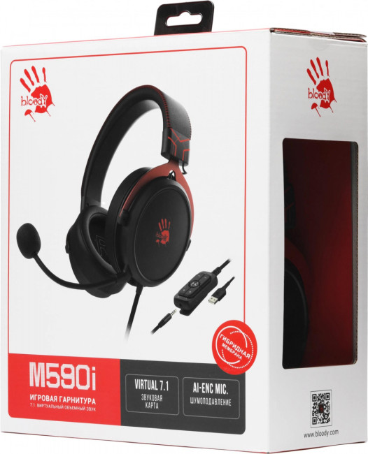 Наушники с микрофоном A4Tech M590I SPORTS RED Наушники с микрофоном A4Tech M590I SPORTS RED