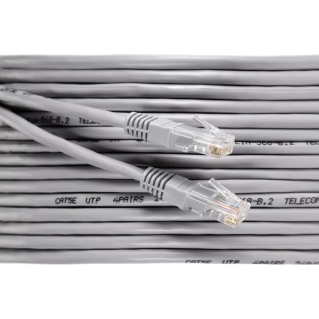 Патчкорд литой "Telecom" UTP кат.5е 20,0м серый VCOM NA102--20M Патчкорд литой "Telecom" UTP кат.5е 20,0м серый VCOM NA102--20M