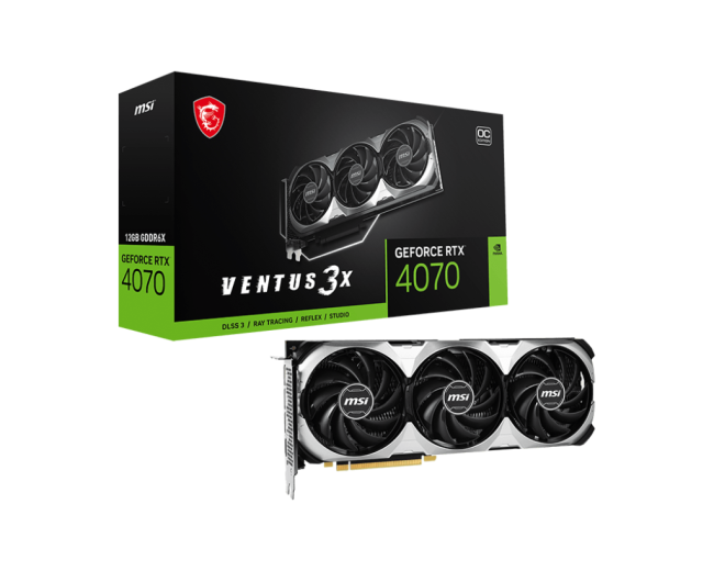 Видеокарта MSI GeForce RTX 4070 VENTUS 3X 12G OC Видеокарта MSI GeForce RTX 4070 VENTUS 3X 12G OC