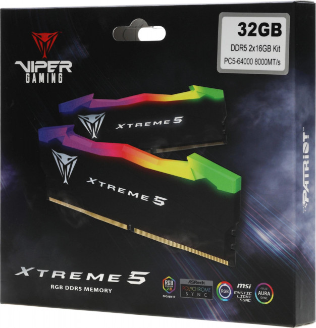 Память DDR5 2x16Gb 8000MHz Patriot PVXR532G80C38K Память DDR5 2x16Gb 8000MHz Patriot PVXR532G80C38K