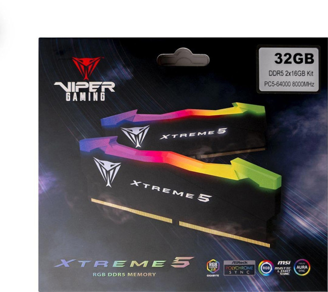 Память DDR5 2x16Gb 8000MHz Patriot PVXR532G80C38K Память DDR5 2x16Gb 8000MHz Patriot PVXR532G80C38K