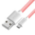 GCR Кабель 3A 0.5m MicroUSB, быстрая зарядка, розовый нейлон,  GCR-51688 Greenconnect GCR-51688