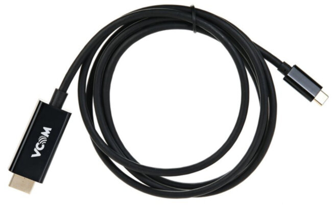Кабель-адаптер USB 3.1 Type-Cm --> HDMI A(m) 3840x2160@30Hz, 1m VCOM <CU423C> Telecom USB 3.1 Type-CM --> HDMI A(m)