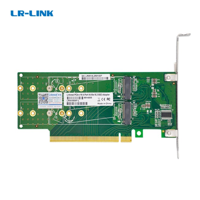 Адаптер для SSD LR-Link PCIe x16 to 4-Port M.2 NVMe SSD Adapter
