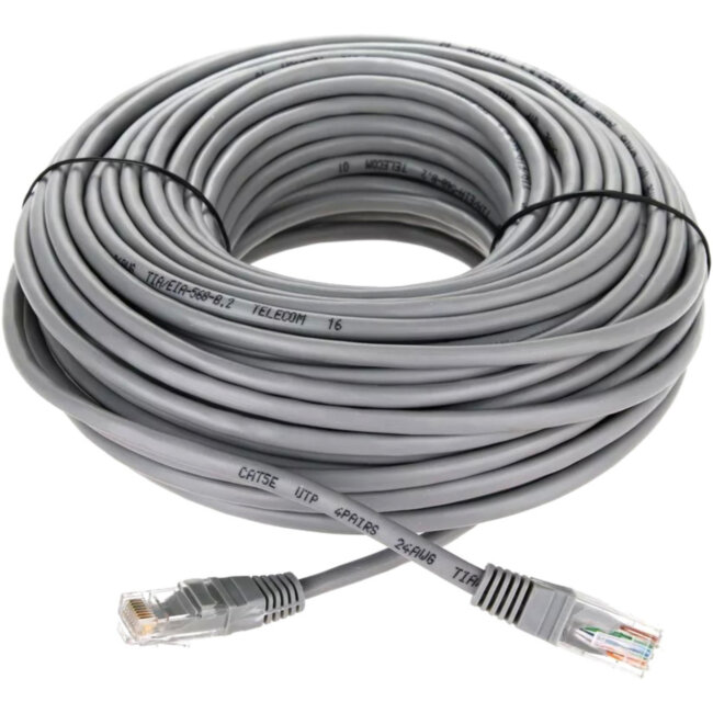 Патчкорд литой "Telecom" UTP кат.5е 30,0м серый VCOM NA102--30M Патчкорд литой "Telecom" UTP кат.5е 30,0м серый VCOM NA102--30M