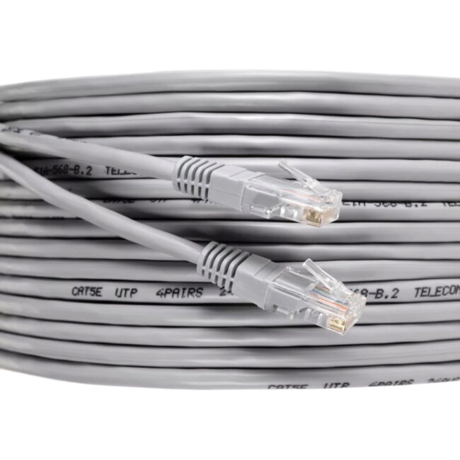 Патчкорд литой "Telecom" UTP кат.5е 30,0м серый VCOM NA102--30M Патчкорд литой "Telecom" UTP кат.5е 30,0м серый VCOM NA102--30M