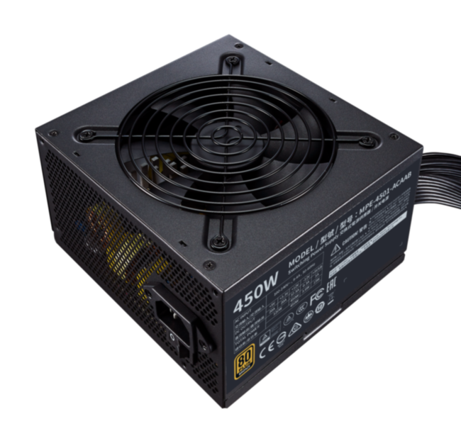 Блок питания 450 Ватт Cooler Master MWE 450 Bronze - V2