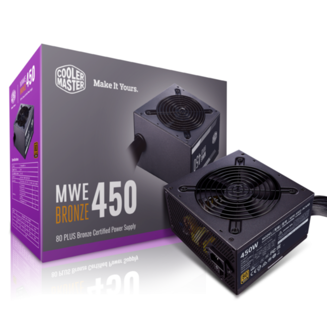 Блок питания 450 Ватт Cooler Master MWE 450 Bronze - V2