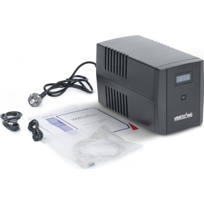 ИБП ЮНИОР СМАРТ 2200, 2200/1320 ВА/Вт, LCD, USB, RJ11/RJ45, IEC-C13x6 Импульс JS22211