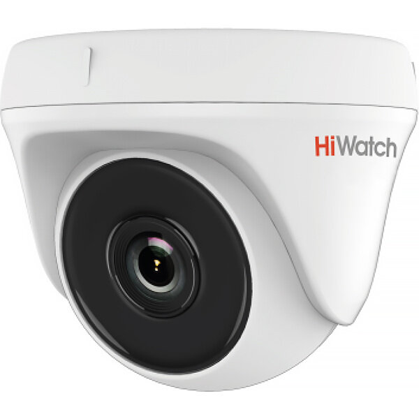 2Мп внутренняя купольная HD-TVI камера с EXIR-подсветкой до 40м, 1/2.7" CMOS матрица; объектив 3.6мм; угол обзора 80.7°; механический ИК-фильтр; 0.01 Лк@F1.2;  OSD, DNR Камера видеонаблюдения HD-TVI внутренняя HIWATCH DS-T233 (3.6 mm)