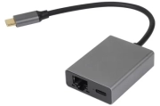 Адаптер TypeC--->RJ45+PD 100Вт, Allum Shell, VCOM <CU4591> VCOM CU4591 Адаптер TypeC--->RJ45+PD 100Вт, Allum Shell, VCOM <CU4591> VCOM CU4591