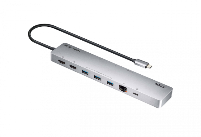 Многопортовая док-станция 11-в-1 с портом USB-C и функцией сквозной передачи питания (Power Pass-Through) ATEN UH3240 Многопортовая док-станция 11-в-1 с портом USB-C и функцией сквозной передачи питания (Power Pass-Through) ATEN UH3240