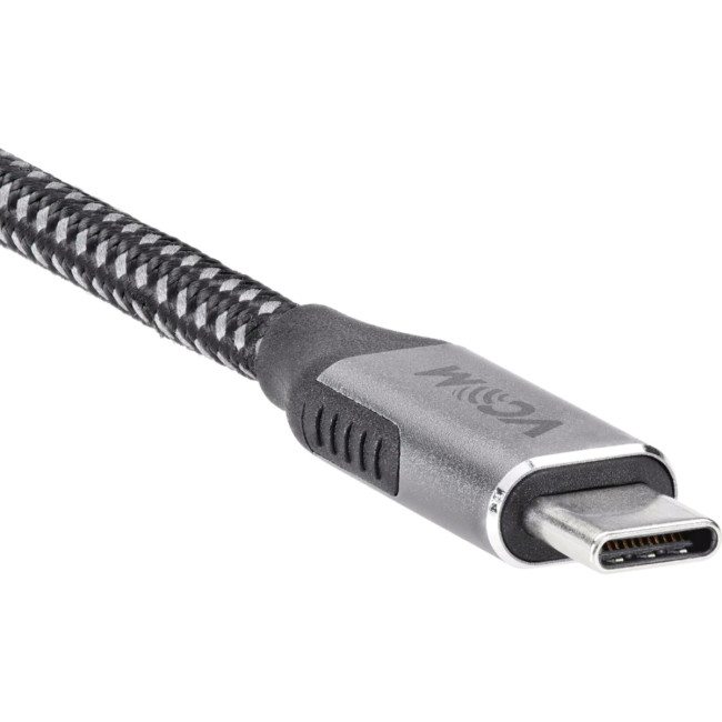 Кабель USB3.2 Gen2X2, CM->CM, 20Gbs, 100WT, 4KX60Hz, All shell, 1.8m  VCOM <CU420M-1.8M> VCOM CU420M-1.8M