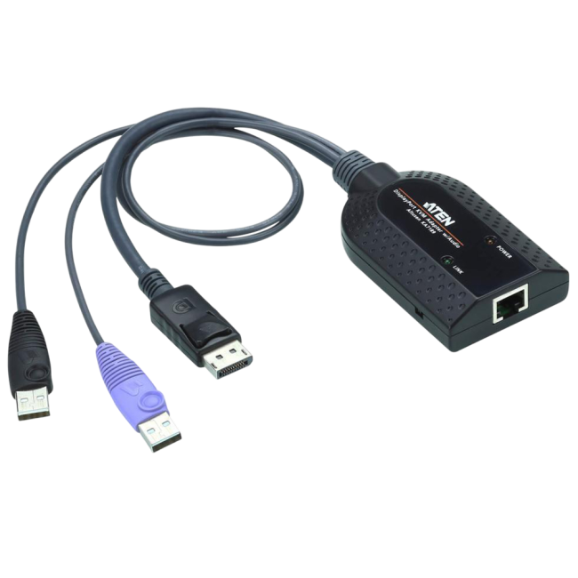 КВМ-адаптер USB, DisplayPort c поддержкой Virtual Media (поддержка считывателя карт общего доступа и извлечения звука) ATEN KA7189 КВМ-адаптер USB, DisplayPort c поддержкой Virtual Media (поддержка считывателя карт общего доступа и извлечения звука) ATEN KA7189